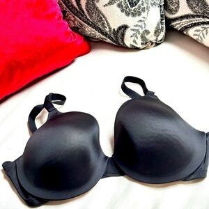 BRA Warner’s 36D Black 01593 Underwire Plunge 3421 HP